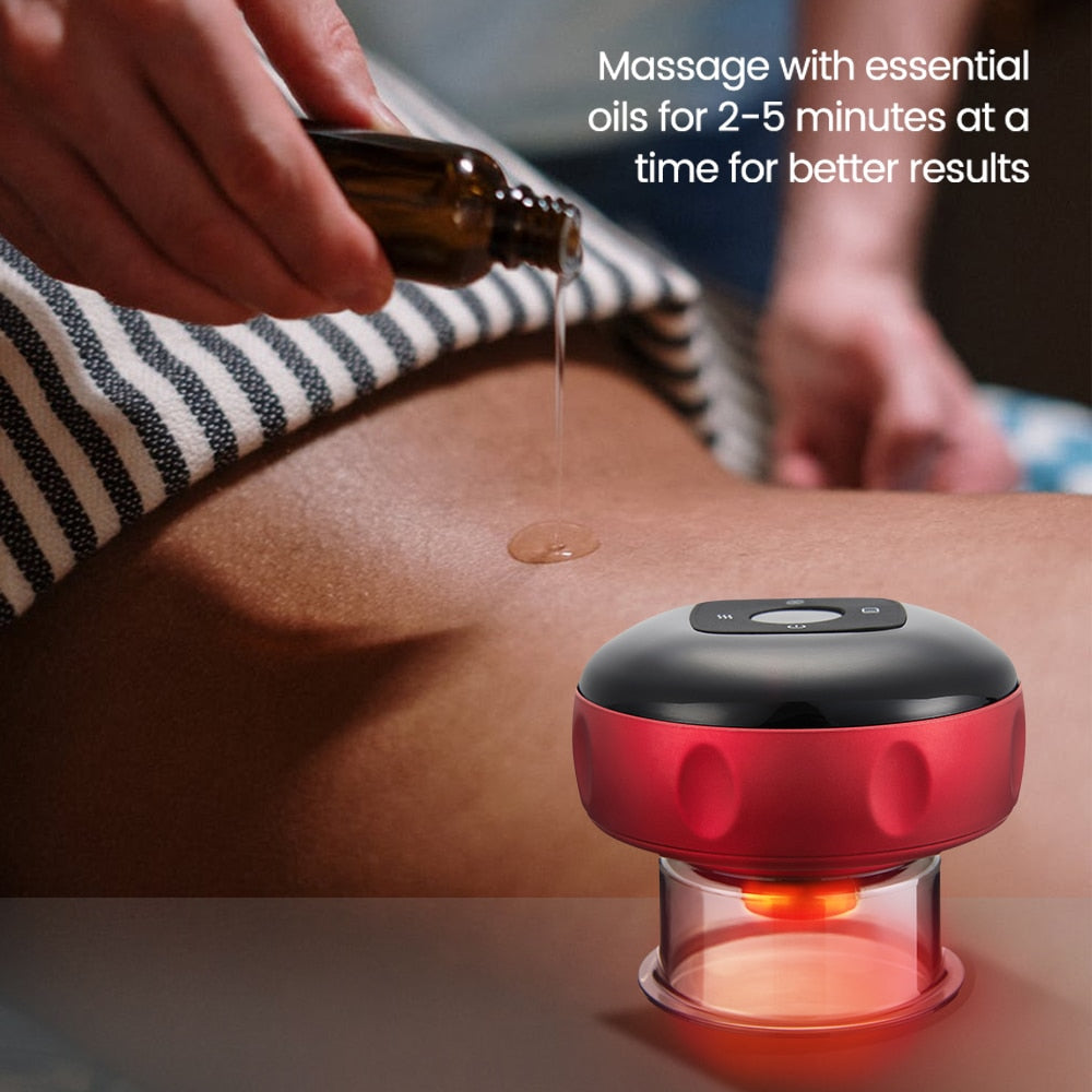 Therapeutic Cupping Massager with Red Light