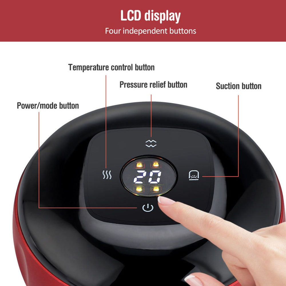Therapeutic Cupping Massager with Red Light