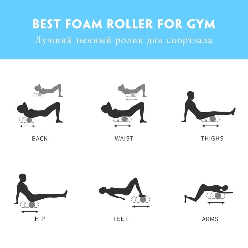 Yoga Column Gym Fitness Foam Roller Pilates Yoga Exercise Back Muscle Massage Roller Soft Yoga Block Muscle Roller
