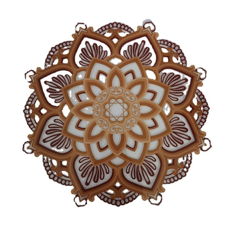 Mandala Glow Yoga Room Night Light