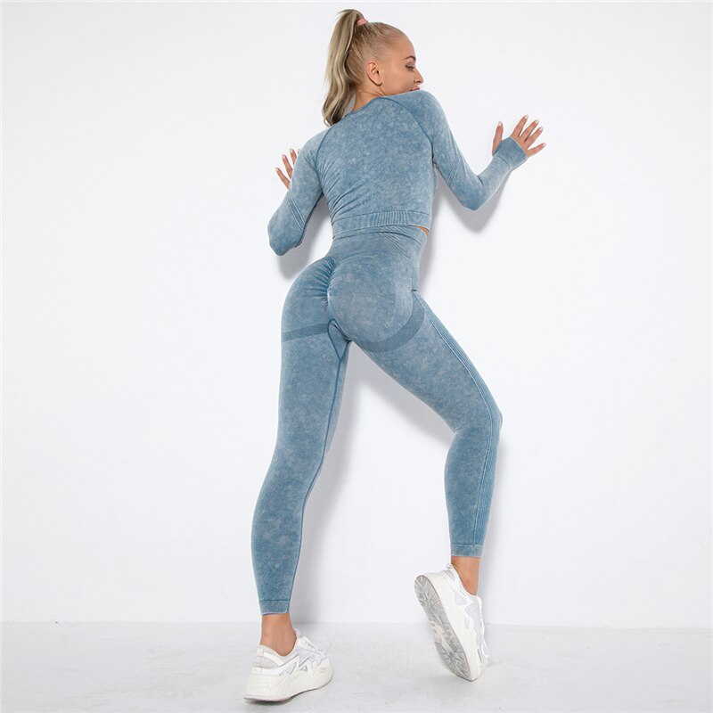 FlexFit High-Stretch Yoga Fitness Set: Leggings and Sports Bra