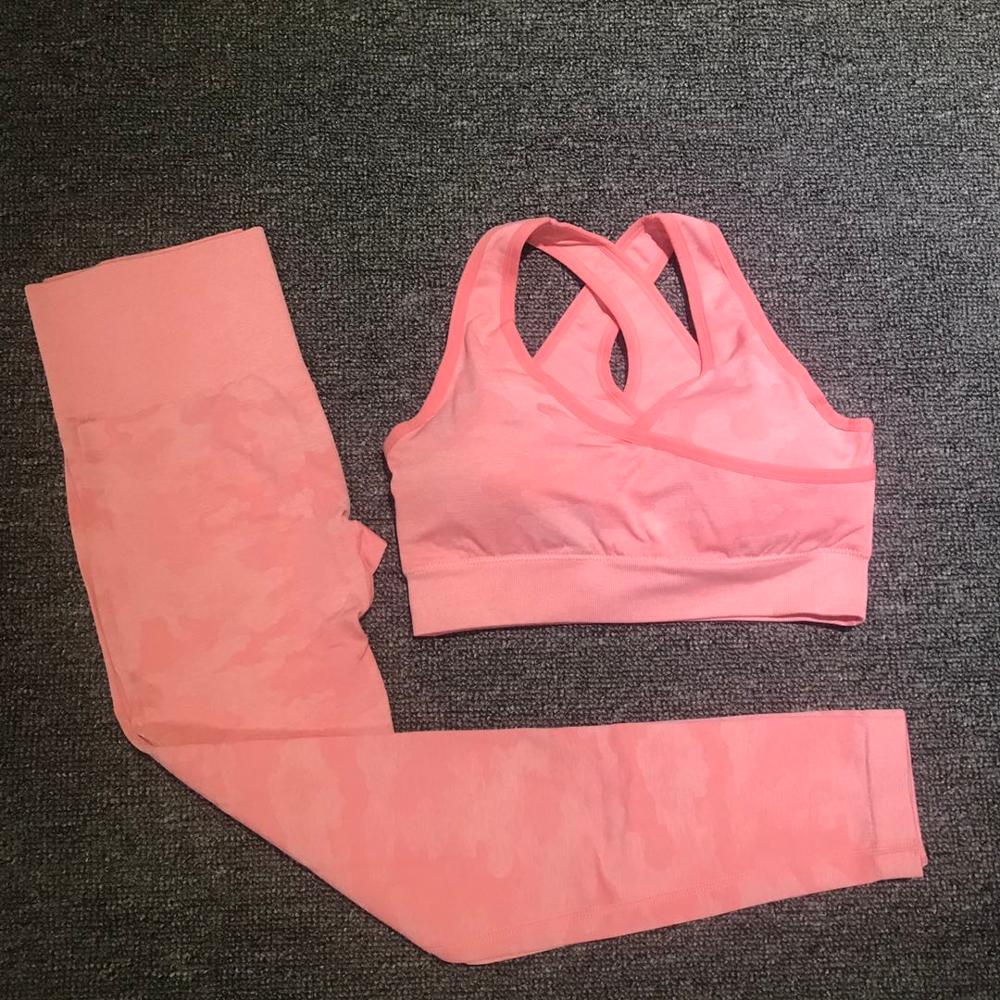 FlexMotion Camo Yoga Set: Leggings + Sports Bra