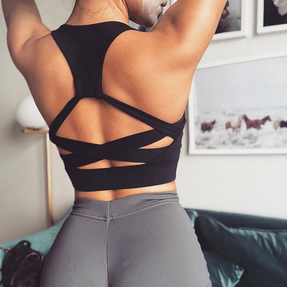 FlexFit Cross-Back Yoga Sports Bra