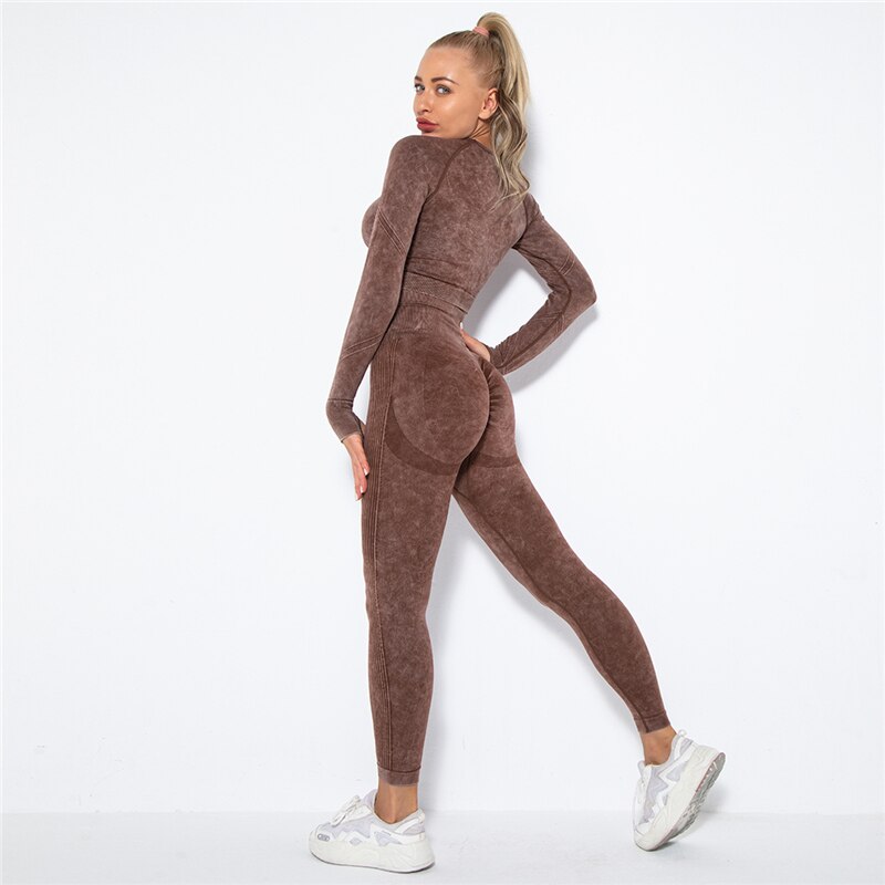 FlexFit High-Stretch Yoga Fitness Set: Leggings and Sports Bra