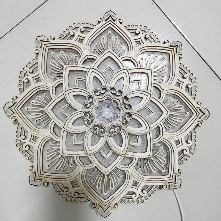 Mandala Glow Yoga Room Night Light