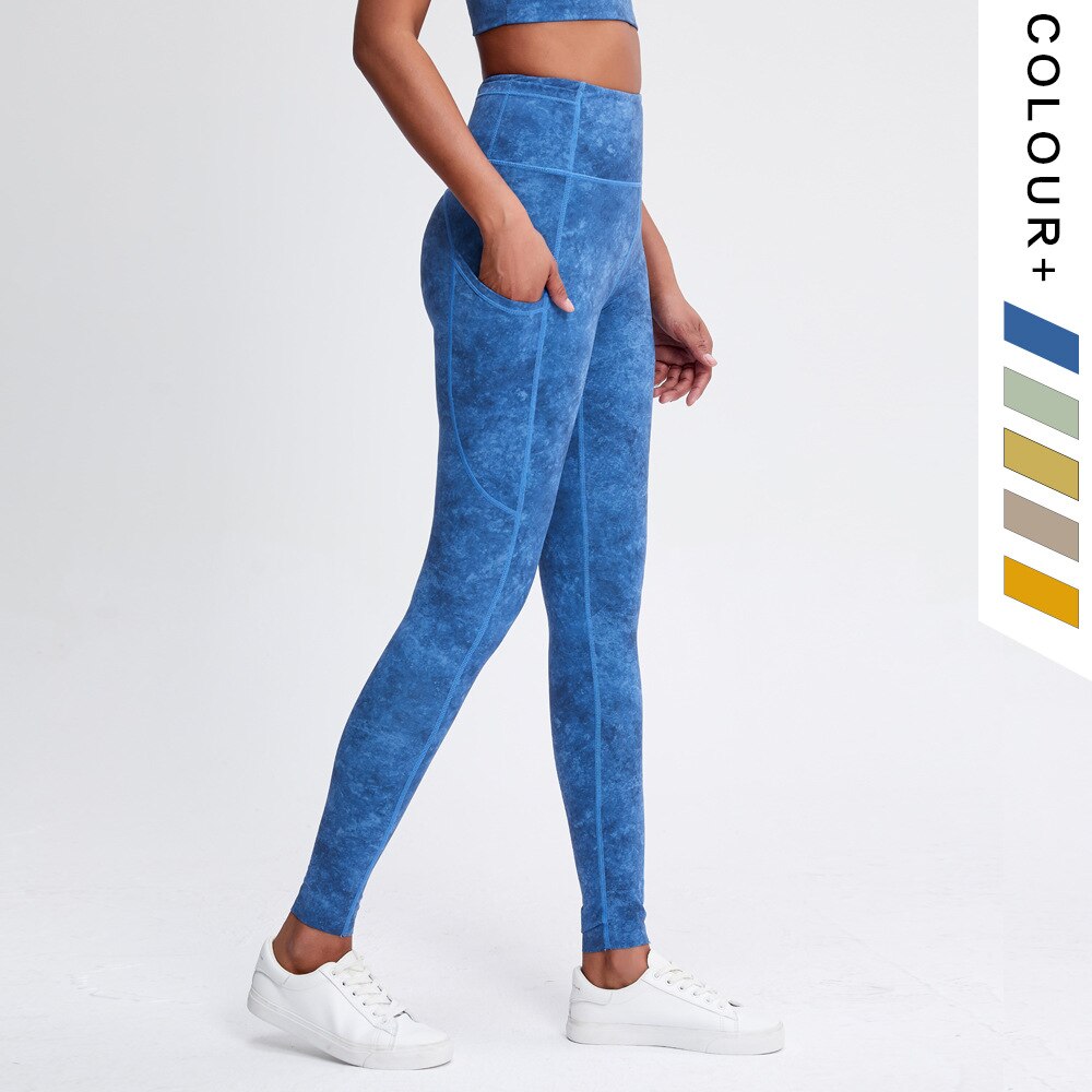 FlexFlow Tie-Dye Yoga Fitness Set: Bra and High-Waist Leggings