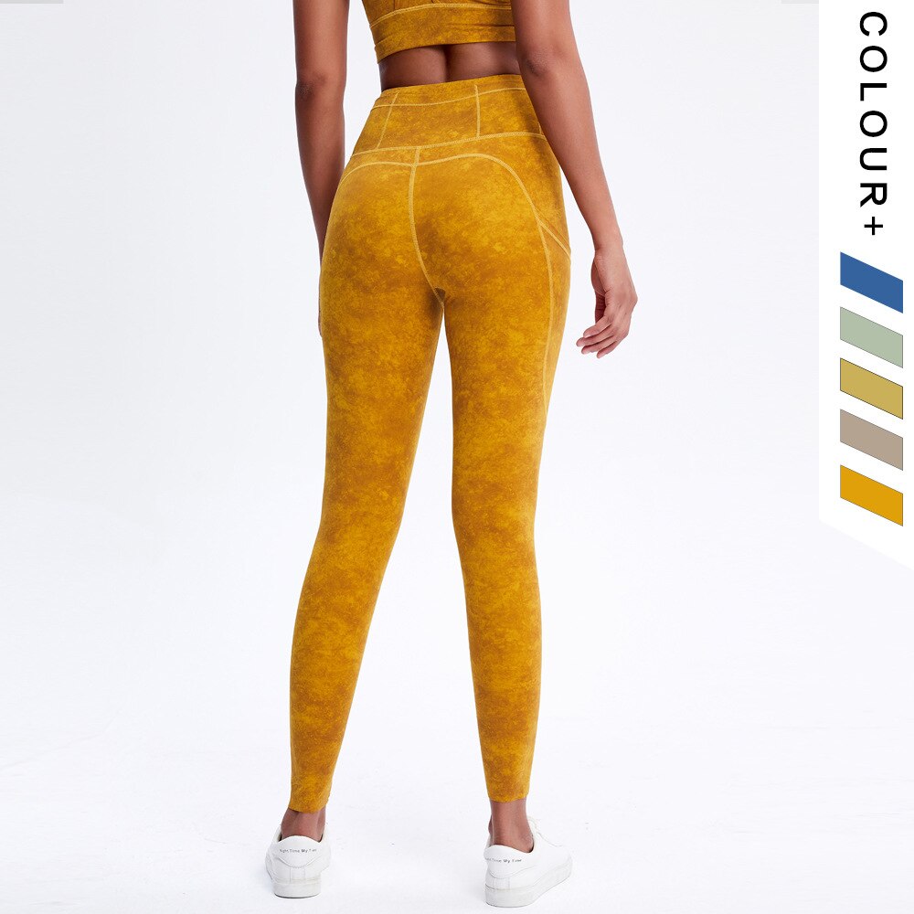 FlexFlow Tie-Dye Yoga Fitness Set: Bra and High-Waist Leggings
