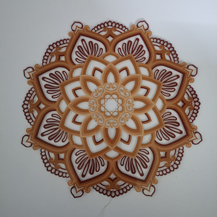 Mandala Glow Yoga Room Night Light