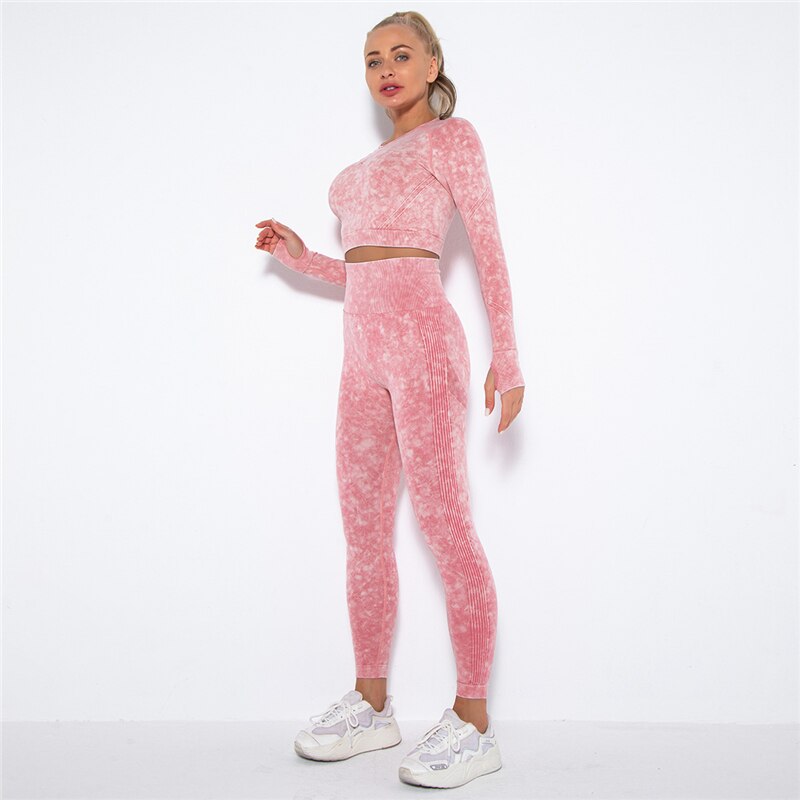 FlexFit High-Stretch Yoga Fitness Set: Leggings and Sports Bra