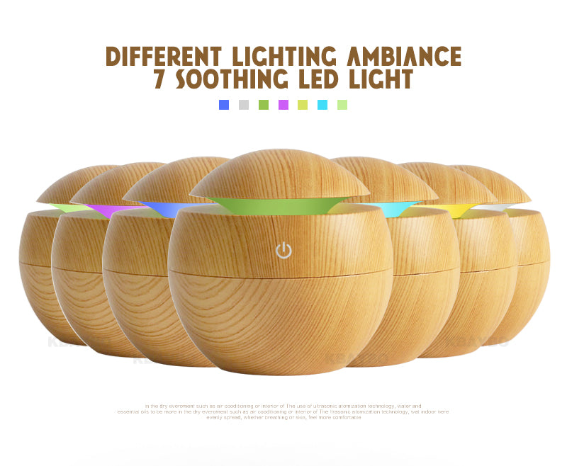 USB Essential Oil Diffuser with Color Change LED Lights