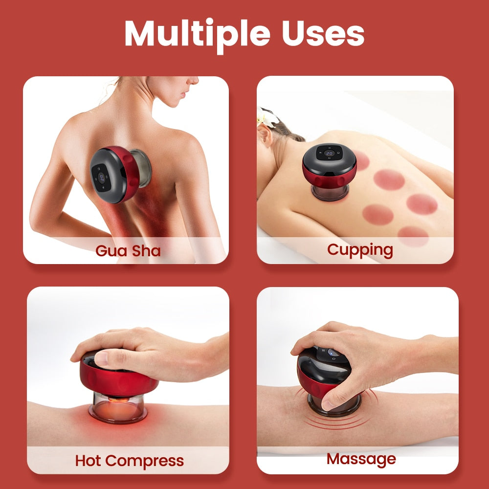 Therapeutic Cupping Massager with Red Light