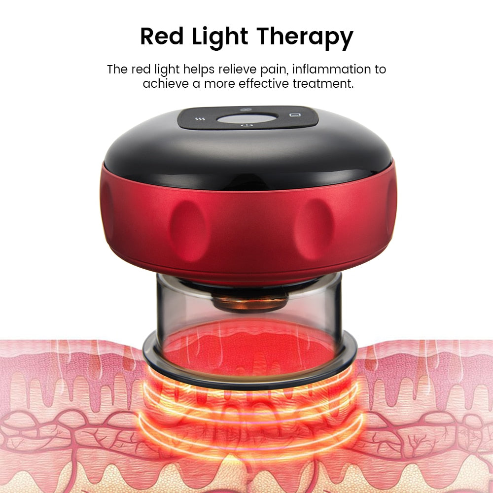 Therapeutic Cupping Massager with Red Light