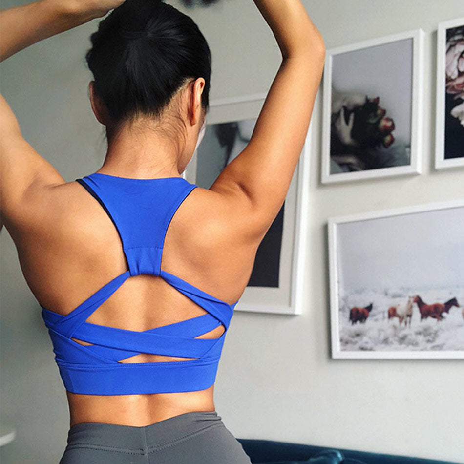 FlexFit Cross-Back Yoga Sports Bra – yogazenstore