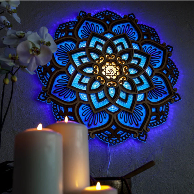 Mandala Glow Yoga Room Night Light